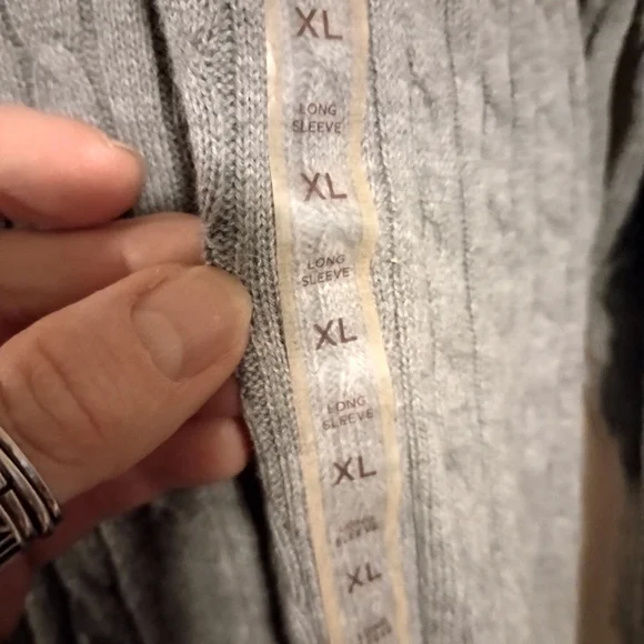 Women's Gray Sonoma Cable Knit Sweater Size XL - Picture 3 of 3